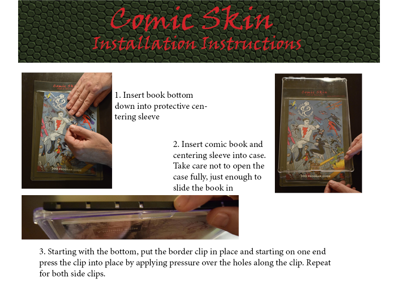 A page with instructions for painting comic skin.