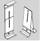A drawing of two different types of stands.
