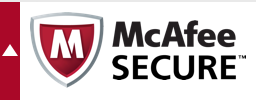 A logo of mcafee security